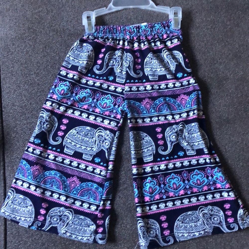 Little Girl Elephant Boho Pants